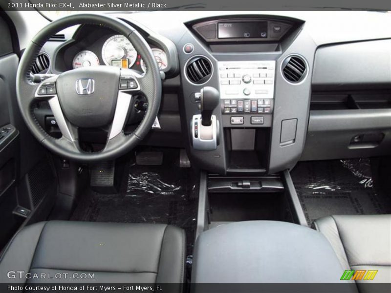 Alabaster Silver Metallic / Black 2011 Honda Pilot EX-L