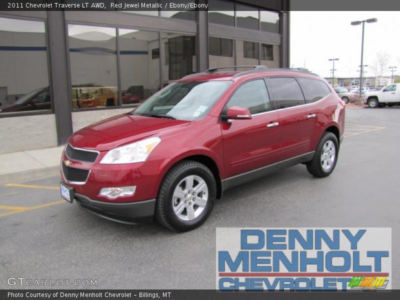 Red Jewel Metallic / Ebony/Ebony 2011 Chevrolet Traverse LT AWD