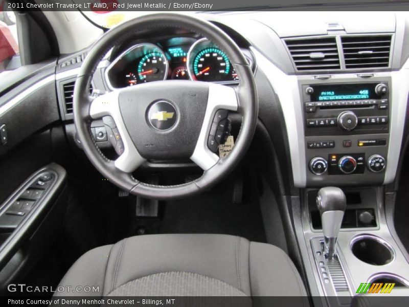 Red Jewel Metallic / Ebony/Ebony 2011 Chevrolet Traverse LT AWD