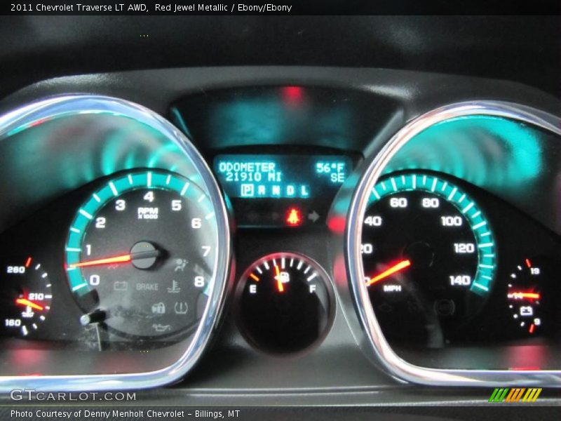 Red Jewel Metallic / Ebony/Ebony 2011 Chevrolet Traverse LT AWD