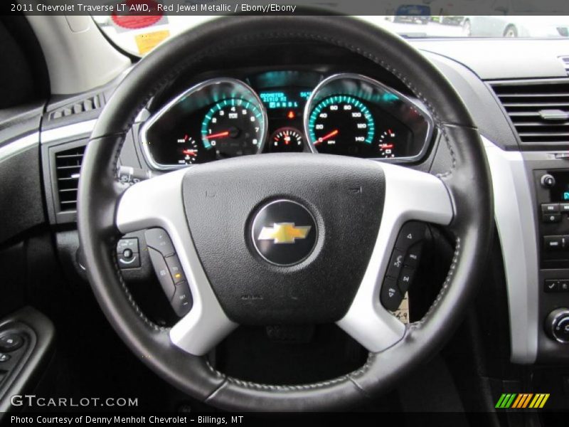 Red Jewel Metallic / Ebony/Ebony 2011 Chevrolet Traverse LT AWD