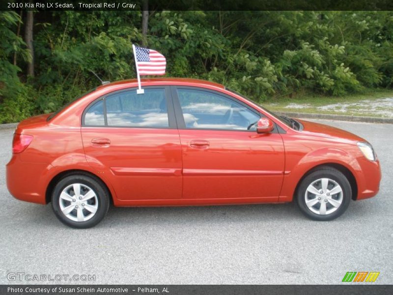 Tropical Red / Gray 2010 Kia Rio LX Sedan