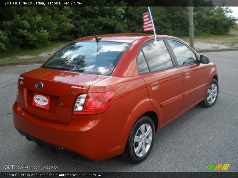 Tropical Red / Gray 2010 Kia Rio LX Sedan