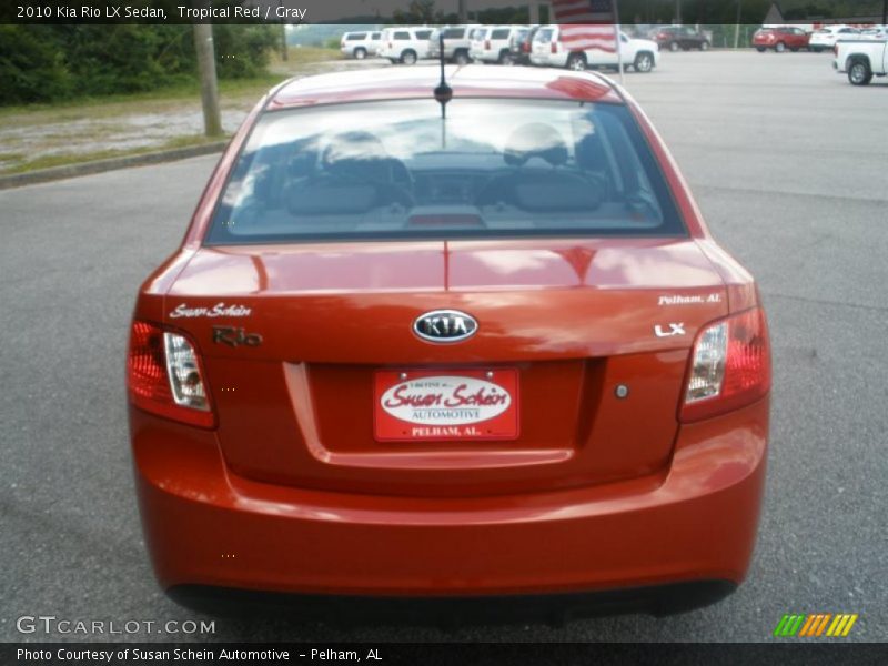 Tropical Red / Gray 2010 Kia Rio LX Sedan