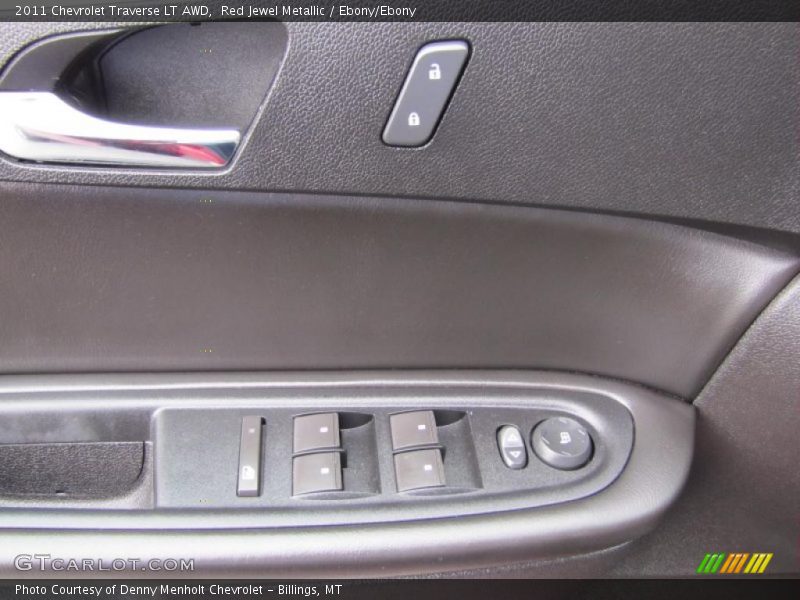 Red Jewel Metallic / Ebony/Ebony 2011 Chevrolet Traverse LT AWD