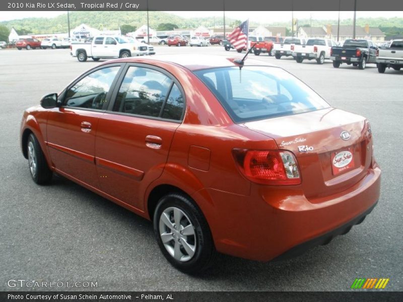 Tropical Red / Gray 2010 Kia Rio LX Sedan