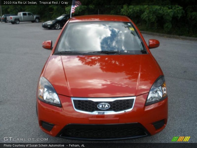 Tropical Red / Gray 2010 Kia Rio LX Sedan