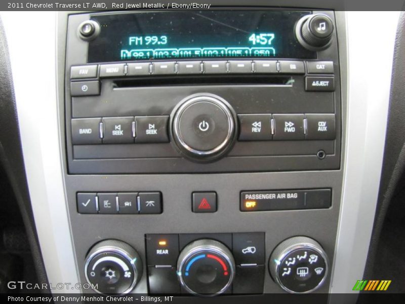 Red Jewel Metallic / Ebony/Ebony 2011 Chevrolet Traverse LT AWD
