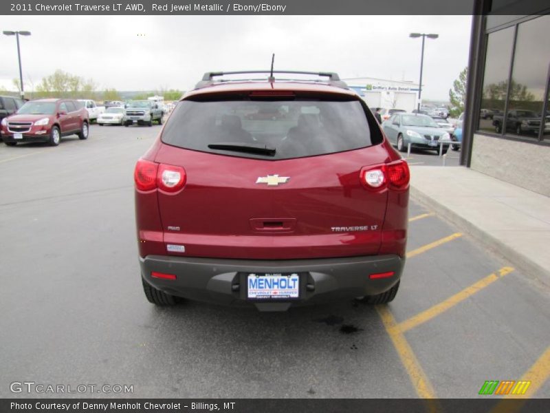Red Jewel Metallic / Ebony/Ebony 2011 Chevrolet Traverse LT AWD