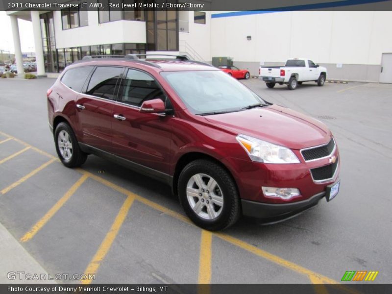 Red Jewel Metallic / Ebony/Ebony 2011 Chevrolet Traverse LT AWD