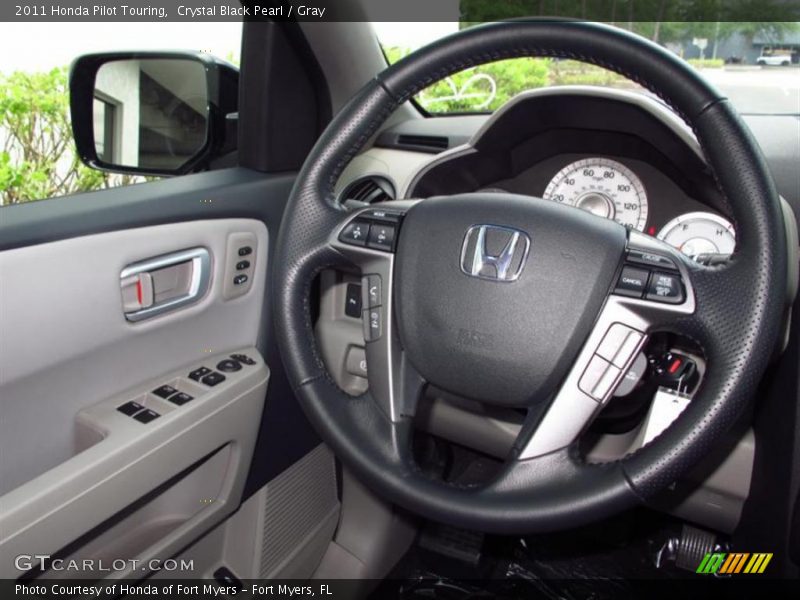 Crystal Black Pearl / Gray 2011 Honda Pilot Touring