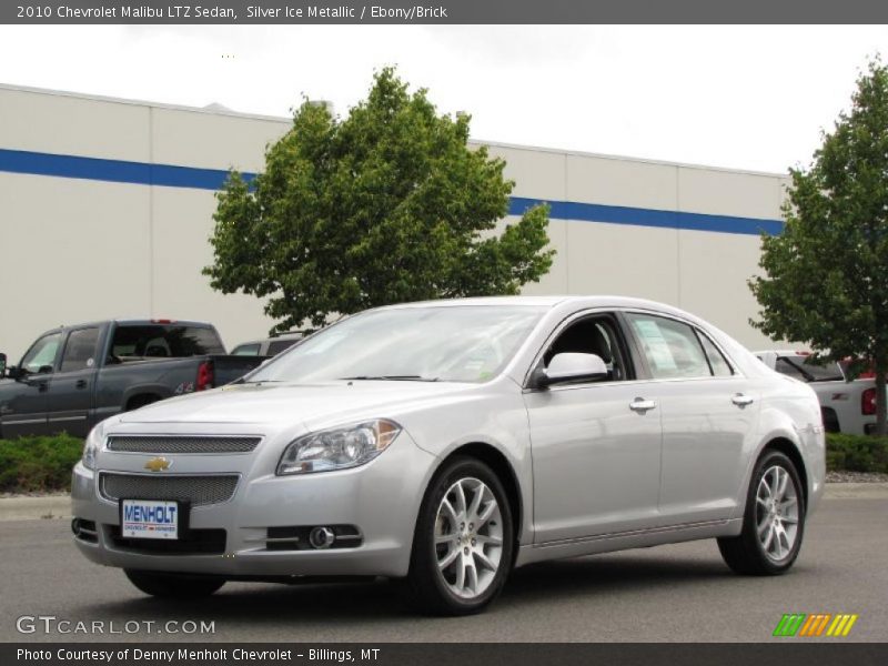 Silver Ice Metallic / Ebony/Brick 2010 Chevrolet Malibu LTZ Sedan