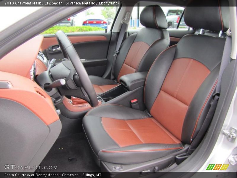 Silver Ice Metallic / Ebony/Brick 2010 Chevrolet Malibu LTZ Sedan