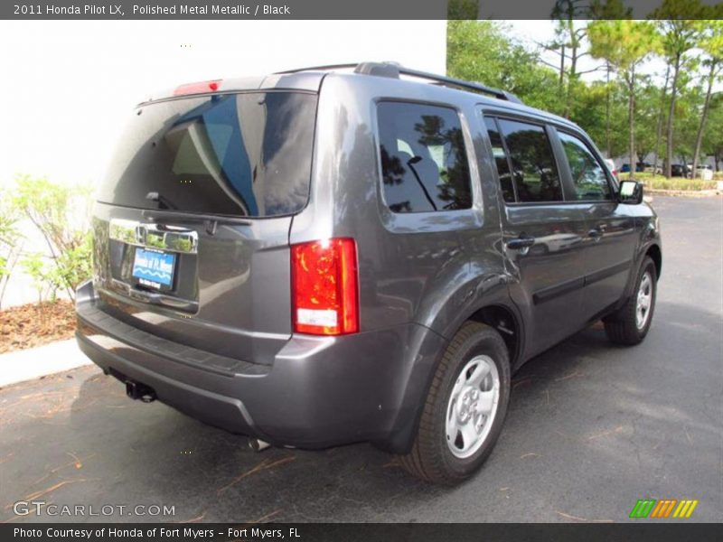 Polished Metal Metallic / Black 2011 Honda Pilot LX