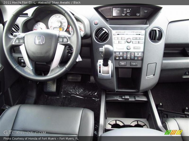 Alabaster Silver Metallic / Black 2011 Honda Pilot EX-L