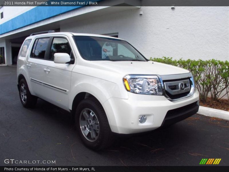 White Diamond Pearl / Black 2011 Honda Pilot Touring