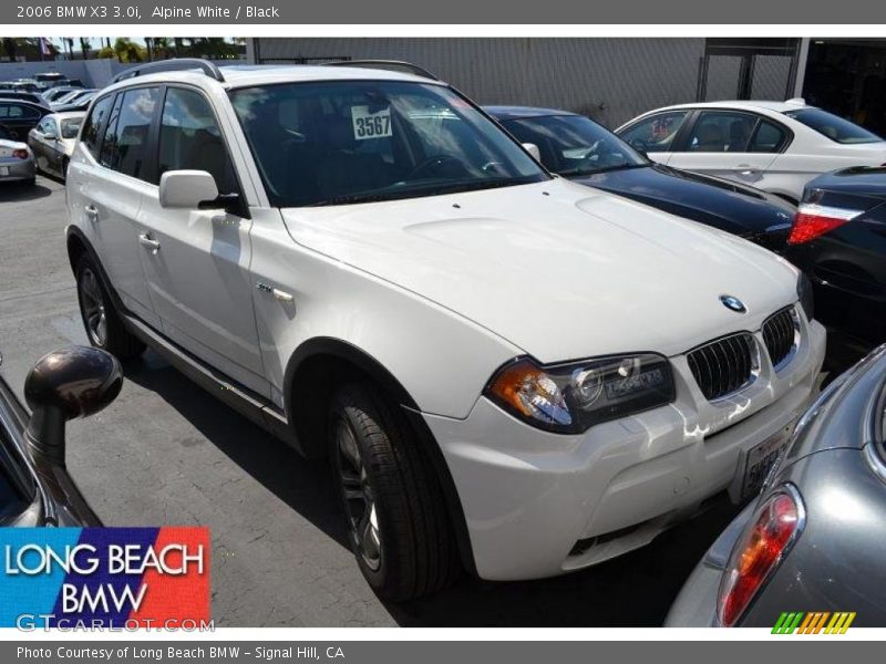 Alpine White / Black 2006 BMW X3 3.0i