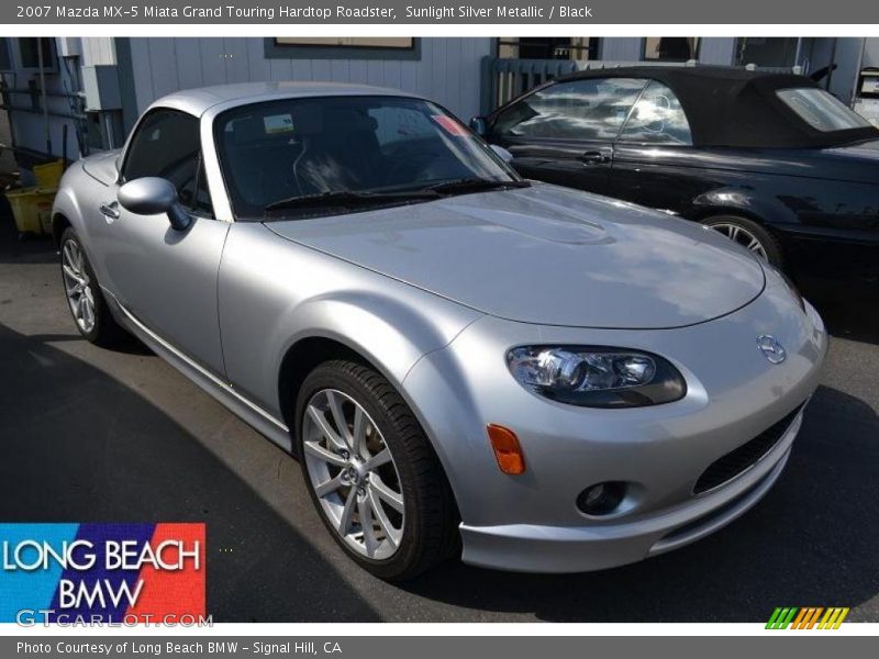 Sunlight Silver Metallic / Black 2007 Mazda MX-5 Miata Grand Touring Hardtop Roadster