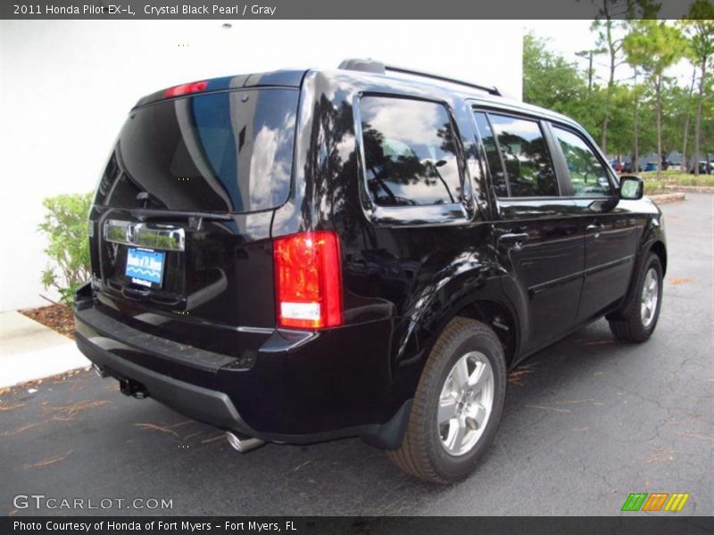 Crystal Black Pearl / Gray 2011 Honda Pilot EX-L