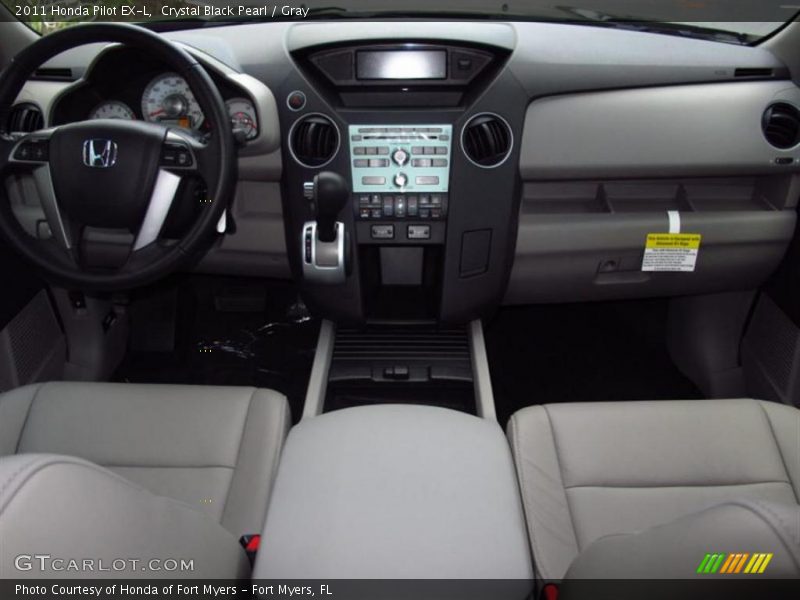 Crystal Black Pearl / Gray 2011 Honda Pilot EX-L