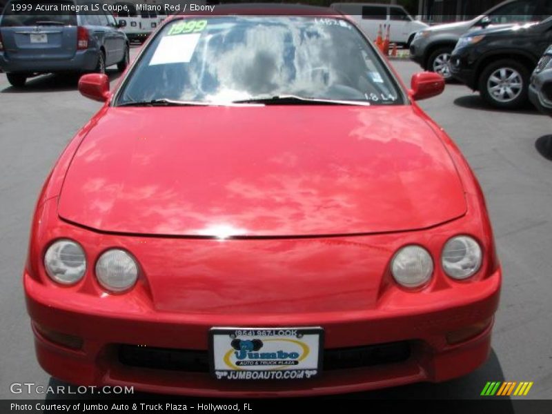 Milano Red / Ebony 1999 Acura Integra LS Coupe