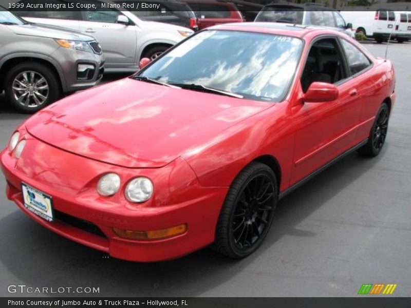 Milano Red / Ebony 1999 Acura Integra LS Coupe