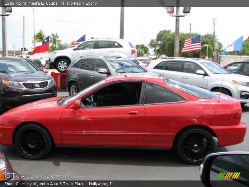 Milano Red / Ebony 1999 Acura Integra LS Coupe