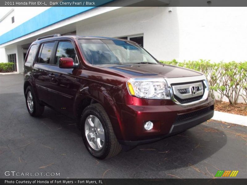 Dark Cherry Pearl / Black 2011 Honda Pilot EX-L