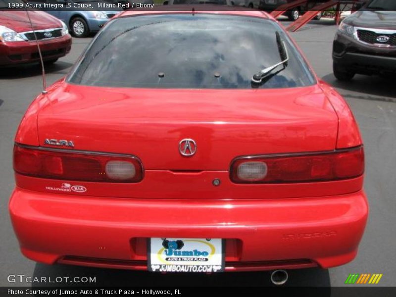 Milano Red / Ebony 1999 Acura Integra LS Coupe