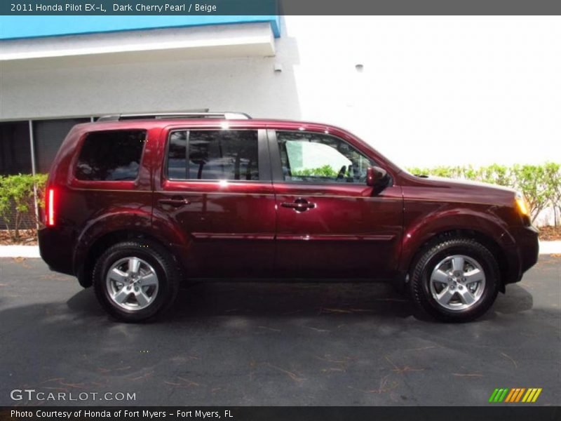 Dark Cherry Pearl / Beige 2011 Honda Pilot EX-L