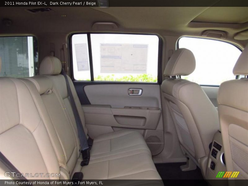 Dark Cherry Pearl / Beige 2011 Honda Pilot EX-L