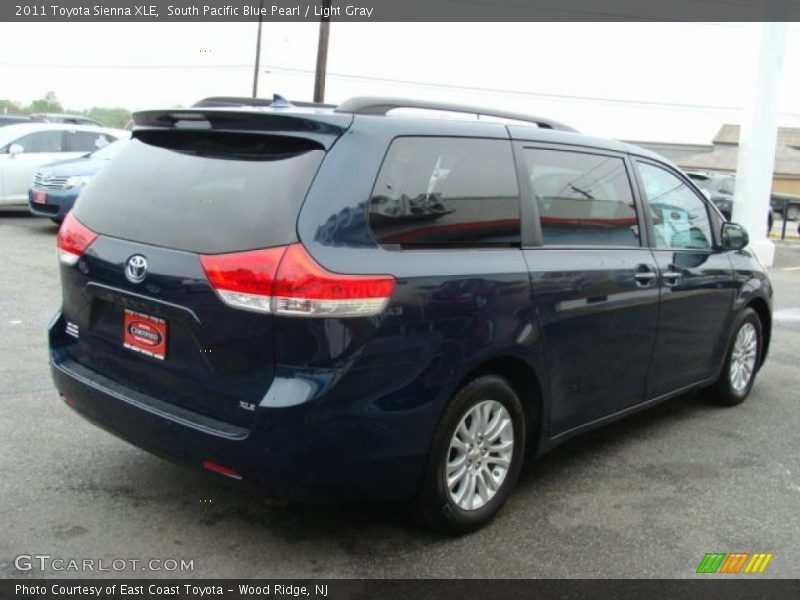 South Pacific Blue Pearl / Light Gray 2011 Toyota Sienna XLE