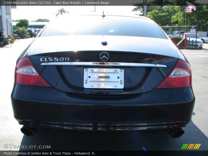 Capri Blue Metallic / Cashmere Beige 2006 Mercedes-Benz CLS 500