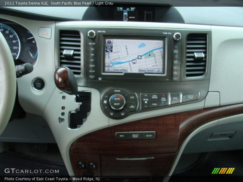 South Pacific Blue Pearl / Light Gray 2011 Toyota Sienna XLE