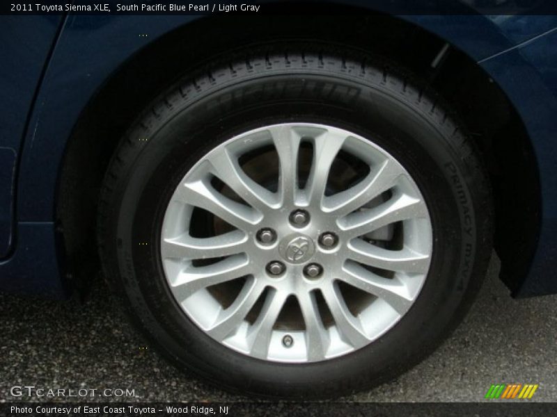 South Pacific Blue Pearl / Light Gray 2011 Toyota Sienna XLE