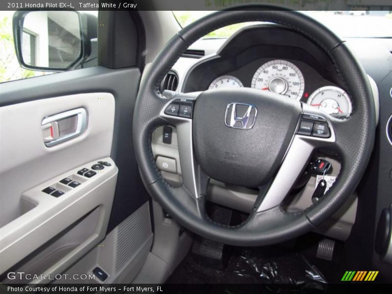 Taffeta White / Gray 2011 Honda Pilot EX-L