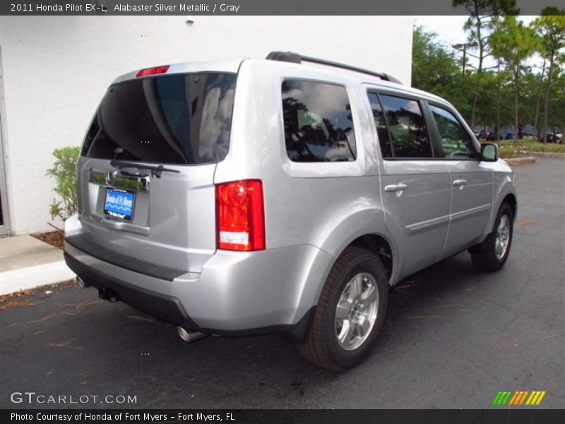 Alabaster Silver Metallic / Gray 2011 Honda Pilot EX-L