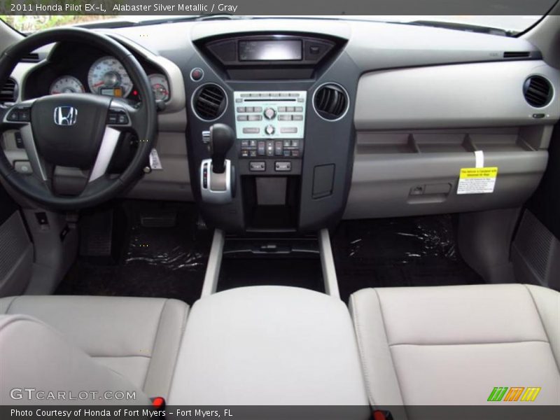 Alabaster Silver Metallic / Gray 2011 Honda Pilot EX-L