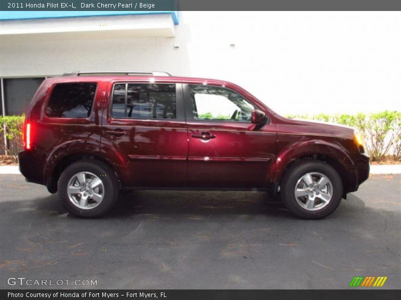 Dark Cherry Pearl / Beige 2011 Honda Pilot EX-L