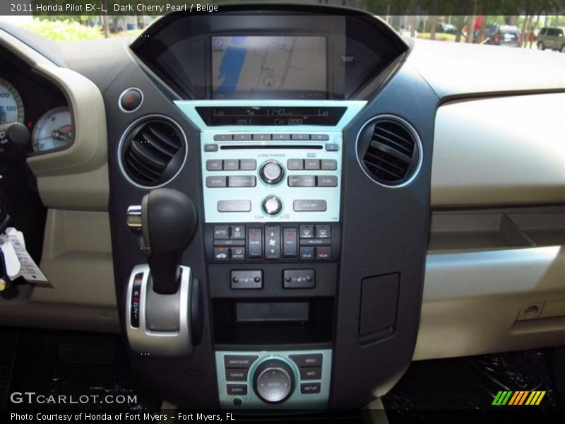 Dark Cherry Pearl / Beige 2011 Honda Pilot EX-L