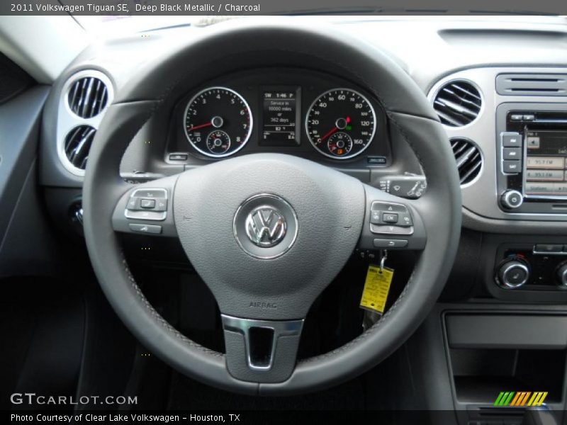 Deep Black Metallic / Charcoal 2011 Volkswagen Tiguan SE