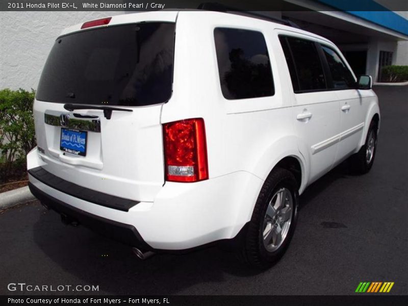White Diamond Pearl / Gray 2011 Honda Pilot EX-L