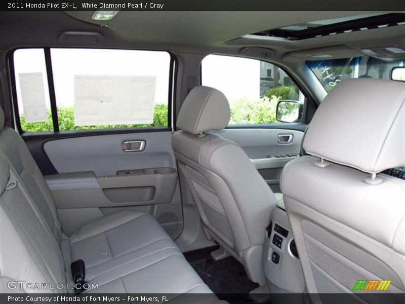 White Diamond Pearl / Gray 2011 Honda Pilot EX-L