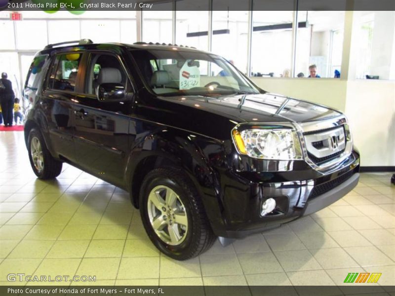 Crystal Black Pearl / Gray 2011 Honda Pilot EX-L