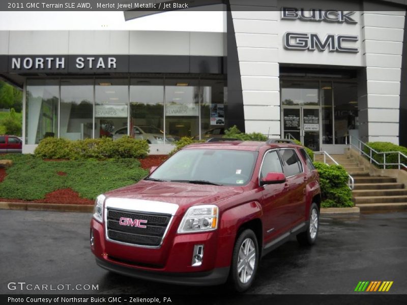 Merlot Jewel Metallic / Jet Black 2011 GMC Terrain SLE AWD