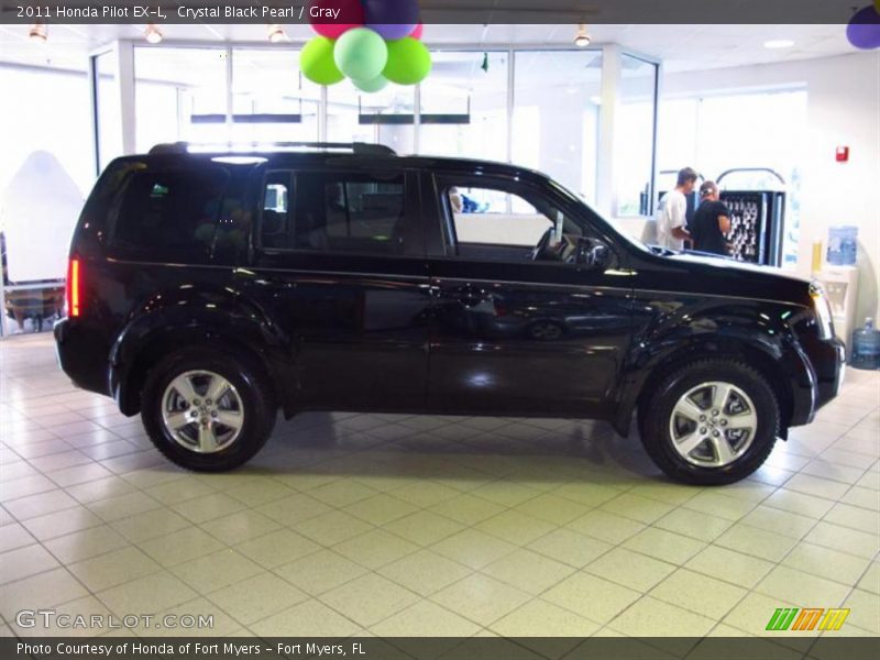 Crystal Black Pearl / Gray 2011 Honda Pilot EX-L