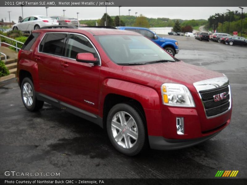 Merlot Jewel Metallic / Jet Black 2011 GMC Terrain SLE AWD