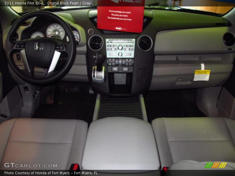 Crystal Black Pearl / Gray 2011 Honda Pilot EX-L