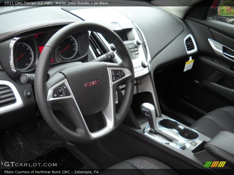 Merlot Jewel Metallic / Jet Black 2011 GMC Terrain SLE AWD