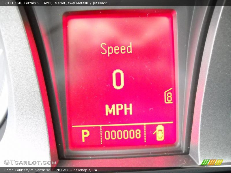 Merlot Jewel Metallic / Jet Black 2011 GMC Terrain SLE AWD